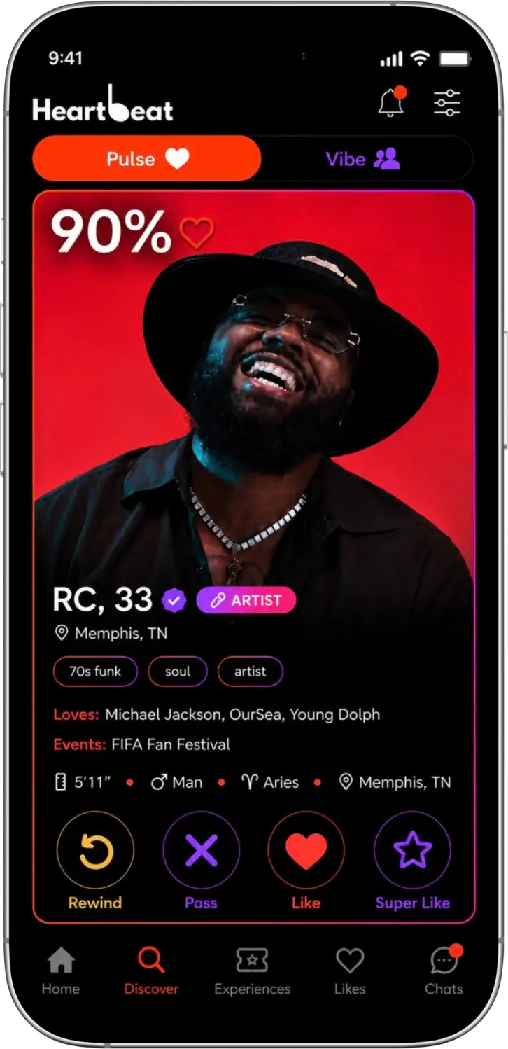 Pulse mode profile screen