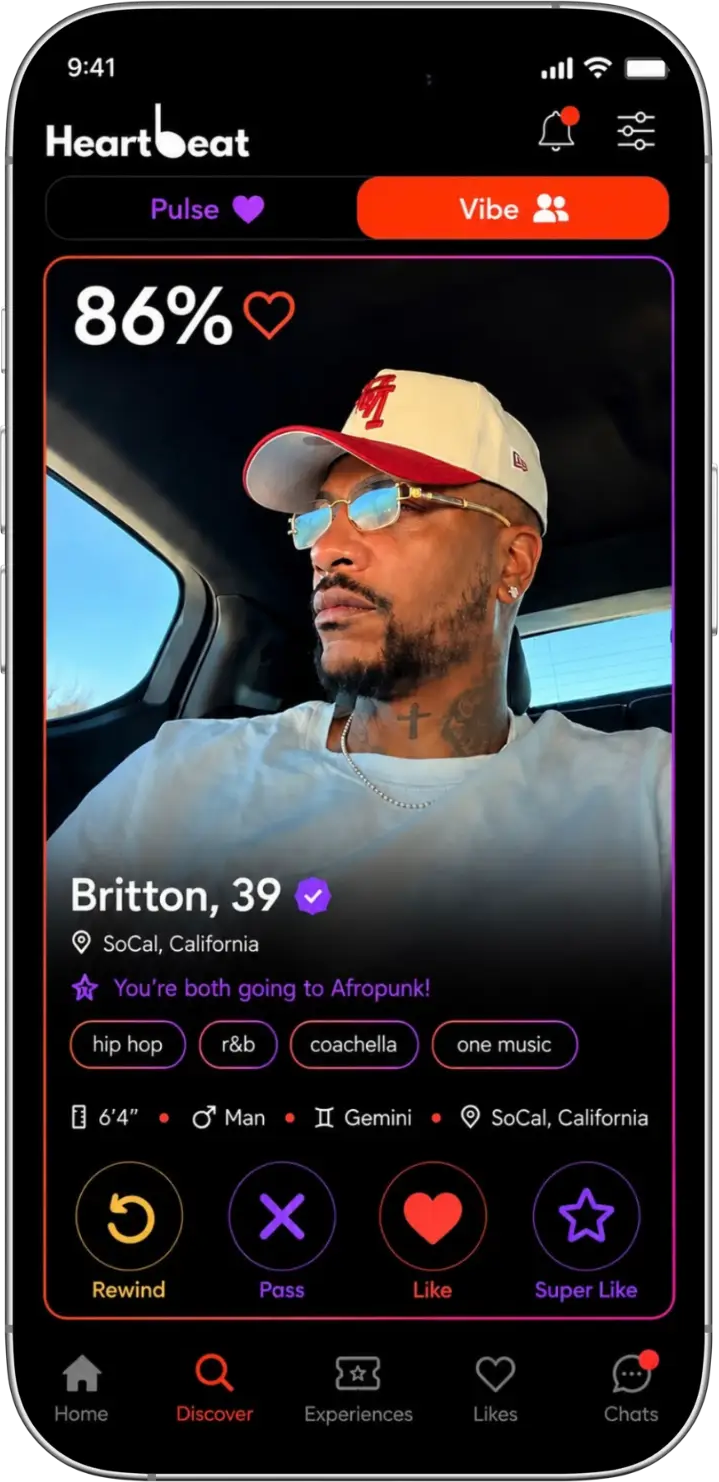 Heartbeat app screen